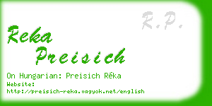 reka preisich business card